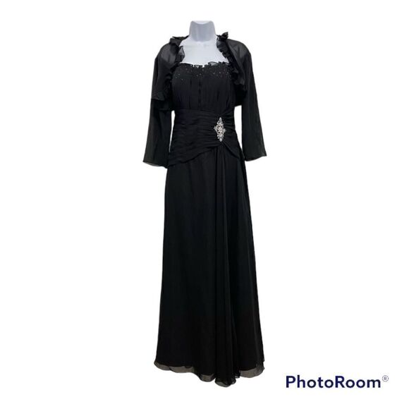 NWT! 2 Pcs Eloise Formal Set Black L Prom Wedding Party black bling - Picture 1 of 16